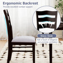 Farmhouse Dining Chairs Set of 2 Modern Kitchen Chairs with Elegant Hollowed backrest-Gray by LJGDeals