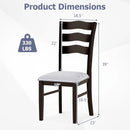 Farmhouse Dining Chairs Set of 2 Modern Kitchen Chairs with Elegant Hollowed backrest-Gray by LJGDeals