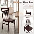 Set of 2 Farmhouse Dining Chair with Slanted High Backrest by LJGDeals