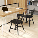 Farmhouse Kitchen Dining Chair Set of 2 with Rubber Wood Frame by LJGDeals