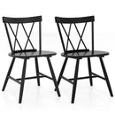 Farmhouse Kitchen Dining Chair Set of 2 with Rubber Wood Frame by LJGDeals
