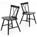 Farmhouse Kitchen Dining Chair Set of 2 with Rubber Wood Frame by LJGDeals