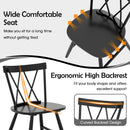 Farmhouse Kitchen Dining Chair Set of 2 with Rubber Wood Frame