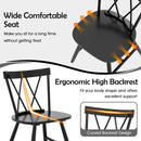 Farmhouse Kitchen Dining Chair Set of 2 with Rubber Wood Frame by LJGDeals
