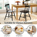 Farmhouse Kitchen Dining Chair Set of 2 with Rubber Wood Frame by LJGDeals