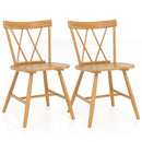 Farmhouse Kitchen Dining Chair Set of 2 with Rubber Wood Frame by LJGDeals