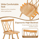 Farmhouse Kitchen Dining Chair Set of 2 with Rubber Wood Frame by LJGDeals