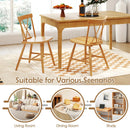 Farmhouse Kitchen Dining Chair Set of 2 with Rubber Wood Frame by LJGDeals