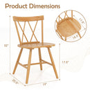 Farmhouse Kitchen Dining Chair Set of 2 with Rubber Wood Frame