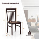 Set of 2 Farmhouse Dining Chair with Slanted High Backrest by LJGDeals