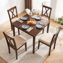 Farmhouse Dining Table for 4 People 35 Inches Square Kitchen Table by DirectDeals