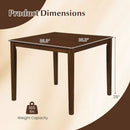 Farmhouse Dining Table for 4 People 35 Inches Square Kitchen Table by DirectDeals