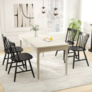 Farmhouse Kitchen Chair Set of 2 with Rubber Wood Frame by LJGDeals