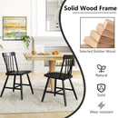Farmhouse Kitchen Chair Set of 2 with Rubber Wood Frame by LJGDeals