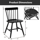 Farmhouse Kitchen Chair Set of 2 with Rubber Wood Frame