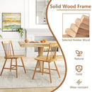 Farmhouse Kitchen Chair Set of 2 with Rubber Wood Frame by LJGDeals