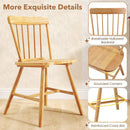 Farmhouse Kitchen Chair Set of 2 with Rubber Wood Frame by LJGDeals