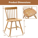 Farmhouse Kitchen Chair Set of 2 with Rubber Wood Frame