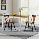Farmhouse Kitchen Dining Chair Set of 2 with Rubber Wood Frame by LJGDeals