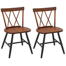 Farmhouse Kitchen Dining Chair Set of 2 with Rubber Wood Frame by LJGDeals