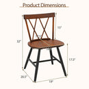 Farmhouse Kitchen Dining Chair Set of 2 with Rubber Wood Frame by LJGDeals