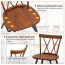 Farmhouse Kitchen Dining Chair Set of 2 with Rubber Wood Frame by LJGDeals