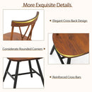 Farmhouse Kitchen Dining Chair Set of 2 with Rubber Wood Frame by LJGDeals