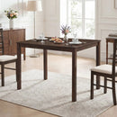 Farmhouse Dining Table for 4 with Solid Rubber Wood Frame by LJGDeals