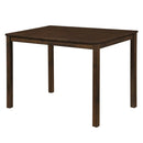 Farmhouse Dining Table for 4 with Solid Rubber Wood Frame by LJGDeals