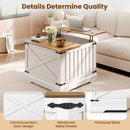 Farmhouse Lift Top Coffee Table with Hidden Storage Compartment
