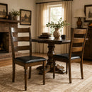 Upholstered Dining Chairs Set of 2 - Farmhouse Ladder Back by LJGDeals