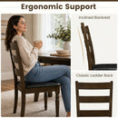 Upholstered Dining Chairs Set of 2 - Farmhouse Ladder Back by LJGDeals