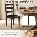 Upholstered Dining Chairs Set of 2 - Farmhouse Ladder Back by LJGDeals