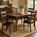 Dining Chairs Set of 4 - Farmhouse PU Leather Upholstered by LJGDeals