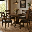 Dining Chairs Set of 4 - Farmhouse PU Leather Upholstered by LJGDeals