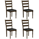 Dining Chairs Set of 4 - Farmhouse PU Leather Upholstered by LJGDeals