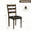 Dining Chairs Set of 4 - Farmhouse PU Leather Upholstered by LJGDeals