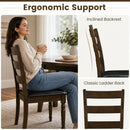 Dining Chairs Set of 4 - Farmhouse PU Leather Upholstered