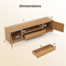 Farmhouse Rustic TV Stand for TVs up to 80"-Natural by LJGDeals