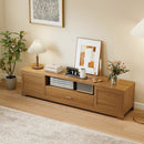 Farmhouse Rustic TV Stand for TVs up to 80"-Natural by LJGDeals