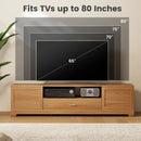 Farmhouse Rustic TV Stand for TVs up to 80"-Natural by LJGDeals