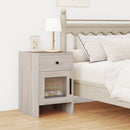 Nightstand with Drawer and Cabinet-Antique Brush White by LJGDeals