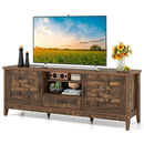 Farmhouse TV Stand for 65 Inch TVs with 2 Woven Accent Doors and 3 Adjustable Shelves by LJGDeals