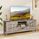 Farmhouse TV Stand for 65 Inch TVs with 2 Woven Accent Doors and 3 Adjustable Shelves by LJGDeals