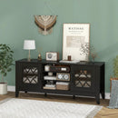 Farmhouse TV Stand for TVs Up to 65 Inches 4 Adjustable Shelves by LJGDeals