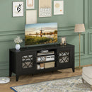 Farmhouse TV Stand for TVs Up to 65 Inches 4 Adjustable Shelves by LJGDeals