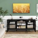 Farmhouse TV Stand for TVs Up to 65 Inches 4 Adjustable Shelves by LJGDeals