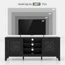 Farmhouse TV Stand for TVs Up to 65 Inches 4 Adjustable Shelves by LJGDeals
