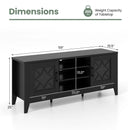 Farmhouse TV Stand for TVs Up to 65 Inches 4 Adjustable Shelves by LJGDeals