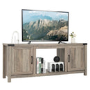 Electric Fireplace TV Stand with Storage Cabinets for TVs up to 70 Inch-Natural by LJGDeals